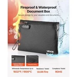 Fireproof Document Bag 1832 Heat Insulated Waterproof With Lock Portable File. Fixed Price $18.81.