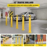 Safety Bollard 42"x4.5" Barrier 4-1/2" Od 42" Height Yellow Powde. Fixed Price $66.99.