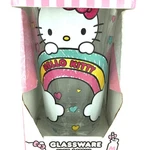 Hello Kitty 16 Oz Glassware Drinking Glass Rainbow Hearts Sanrio Silver Buffalo. Fixed Price $12.95.