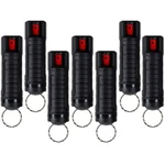 Police Magnum Bulk Pepper Spray Keychain Self Defense- 7 Pack 1/2oz Black Inj. Fixed Price $39.99.