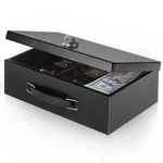Xydled Fire Resistant Safe Box With Key Lock For Home Large, Black. Fixed Price $44.41.
