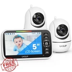 Uksup Sm663v2 Baby Monitor 2 Cameras 5" Pan Tilt Night Vision Way Talk. Fixed Price $344.99.