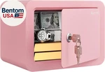 0.23 Cubic Small Safe Box For Home, Mini Safes Kids, Pink With Key, Sec. Fixed Price $39.71.