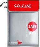 Colcase Fireproof Document Bag Upgraded 2 Pockets (2000 Legal Bag, Silver. Fixed Price $27.49.