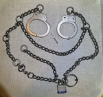 Smith And Wesson Inc. 350109 M1800 Belly Chain Handcuffs Nickel With Key. Fixed Price $100.00.