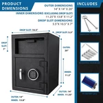 Barska Steel Digital Depository Safe Pin Code Drop Slot Security Box, Ax12588. Fixed Price $663.99.