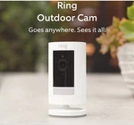 Ring Outdoor Cam Battery Wifi Video Camera With 2-way Talk, Night Vision White. Fixed Price $55.95.