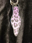 New Munio Self Defense Key Chain Purple Leopard Kubaton Personal Safety. Fixed Price $8.95.