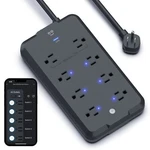 Geeni 8-outlet Smart Surge Protector Power Strip 6 Outlets Wifi 1200j. Fixed Price $69.95.