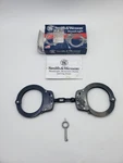 Smith & Wesson Model 100 Blued 350101 Police Double Lock Handcuffs. Fixed Price $39.99.
