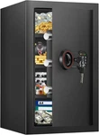 Bukumo 23.6" Large Digital Safe Box With Led, Programmable Keypad, 3 Shelves. Fixed Price $95.00.