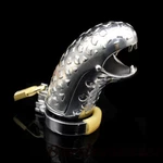 Stainless Steel Chastity Device Snake-head Locks Rings Cage. Fixed Price $40.26.