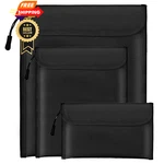 Lihengkong Fireproof Waterproof Document Bag 3-pack 14.7x11.1 Inches, Black. Fixed Price $22.98.