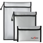 Funowlet Fireproof Waterproof Document Bag 3 Pack Fire And Large, Gray. Fixed Price $48.95.