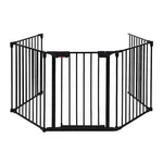 Pemberly Row Steel Fireplace Safety Fence Hearth Gate In Black Finish. Fixed Price $136.64.