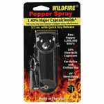 Safety Wildfire 1.4% Mc 1/2 Oz Pepper Spray Leatherette Holster Keychain Black. Fixed Price $23.00.
