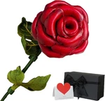 Leather Rose 3rd Year Anniversary Keepsake For Her Him, Burgundy. Fixed Price $52.88.