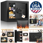 9.84" Small Fireproof Security Safe With Digital Lock & Waterproof Bag. Fixed Price $150.59.