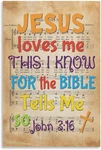 Jesus Loves Me Poster John 3:16 Christian Nursery Wall Art Decor. Fixed Price $24.99.