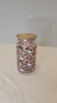 Silver Buffalo Sanrio Hello Kitty Winter Glass Tumbler With Bamboo White. Fixed Price $20.00.