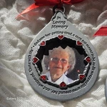"in Loving Memory" Photo Frame Memorial Ornament Women Funeral Wake. Fixed Price $12.00.
