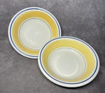 2 Maxam 8" Hand-painted Striped Bowls Made In Italy Microwave Dishwasher Safe. Fixed Price $49.99.