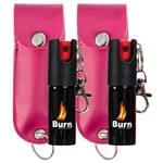 2 Pack Burn Pepper Spray 1/2oz Women Self Defense Keychain In Pink Holster Case. Fixed Price $11.99.
