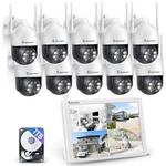 Wireless 5mp Security Camera System 10ch Wifi Nvr 2-way Audio 24/7 Recording 1tb. Fixed Price $275.19.