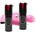 Police Magnum 2 Pck .50oz Pink Pepper Spray Keychain Holster Self Defense Safety. Fixed Price $11.99.
