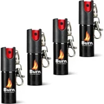 4 Pack Burn Pepper Spray Keychain 1/2oz Police Grade Self Defense Protection. Fixed Price $14.99.
