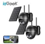 Iegeek 2k Solar Security Camera 2 Pack Wireless Outdoor 360 Ptz Night Vision. Fixed Price $89.99.
