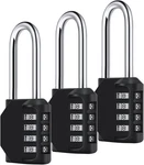 3 Pack 2.6 Inch Long Shackle Combination Lock, Diyife 4 Digit Outdoor Black. Fixed Price $25.59.