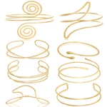 Trwwell 8pcs Gold Arm Cuff Jewelry For Women Upper Band Bangle. Fixed Price $33.49.
