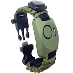 8-in-1 Survival Watch Personal Alarm With Led Flashlight, Fire Starter, Whistle. Fixed Price $19.99.