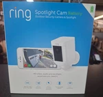 Ring Spotlight Cam Battery Outdoor Rectangle Security Camera White New. Fixed Price $75.00.