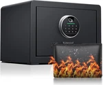 1.0 Cubic Feet Fingerprint Fireproof Home Safe With Document Bag, D.... Fixed Price $119.99.