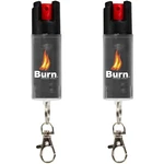 2 Pack Burn Pepper Spray 1/2oz Police Strength Self Defense Keychain Black. Fixed Price $10.99.