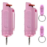 Police Magnum .50oz Pepper Spray 2 Pink Molded Keychain Qr Defense Protection. Fixed Price $13.95.
