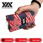 Us Flag High Voltage Personal Security Self Defense Stun Gun Led Flashlight. Fixed Price $20.99.