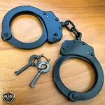 Real Police Handcuffs Double Lock Professional Black Steel Hand Cuffs W/ Keys. Fixed Price $13.95.