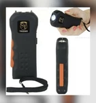 Powerful Squeeze Police Defense Black Stun Gun Rechargeable Led Flashlight W/pin. Fixed Price $37.76.
