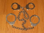 Peerless Auto Transport Restraint Handcuffs And Leg Irons. Fixed Price $125.00.