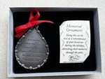 Teardrop Memorial Ornament For Women Christmas "god Saw Her" New In Box Pewter. Fixed Price $21.95.