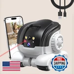 Aez Robot Camera On Wheels 1080p Dual Lens,security Indoor With 2-way Tal. Fixed Price $82.28.