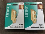 2 Pack Defender Security U 9887 Entry Flip Locks Brass Plated Steel New. Fixed Price $9.99.