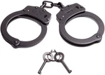 Uzi Handcuffs Black Finishe Steel Chain Link Double Lock Hccb. Fixed Price $23.95.