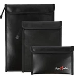 Funowlet Fireproof Waterproof Document Bag, Fire And Water Resistant Safe Zip.... Fixed Price $54.51.