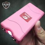 Cheetah Pink 90 Mv Mini Rechargeable Led Light Police Stun Gun + Case New B. Fixed Price $8.95.