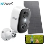 Iegeek Solar Security Camera Wireless Outdoor 2k 3mp Night Vision, 2.4g Wifi. Fixed Price $53.99.