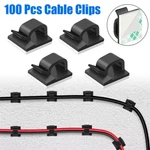 100pcs Cable Clips Self-adhesive Cord Management Wire Tie Holder Organizer Clamp. Fixed Price $7.54.